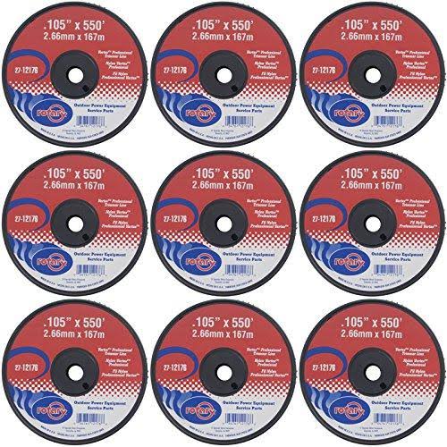 9 Pack .105 x 550 Trimmer Line Spools T3000