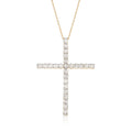 Diamond Cross Pendant Necklace in 14kt Yellow Gold Z366065