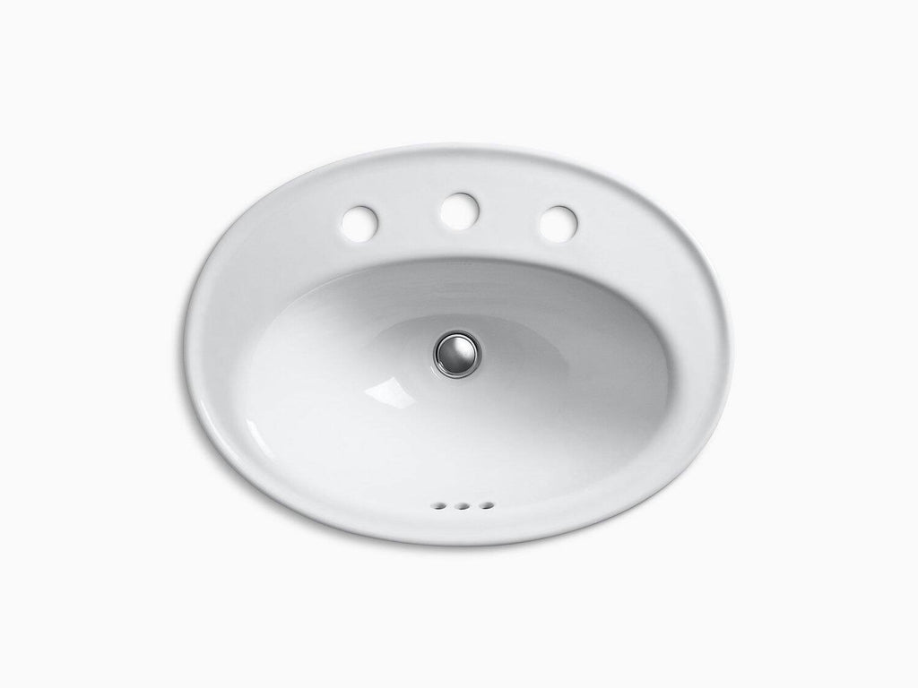 Drop-in Bathroom Sink with Widespread Faucet Holes I19006