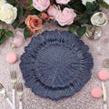 13" Round Navy Blue Plastic Charger Plates X186