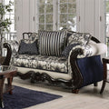 Chenille Upholstered Loveseat with Pillows in Silver L233