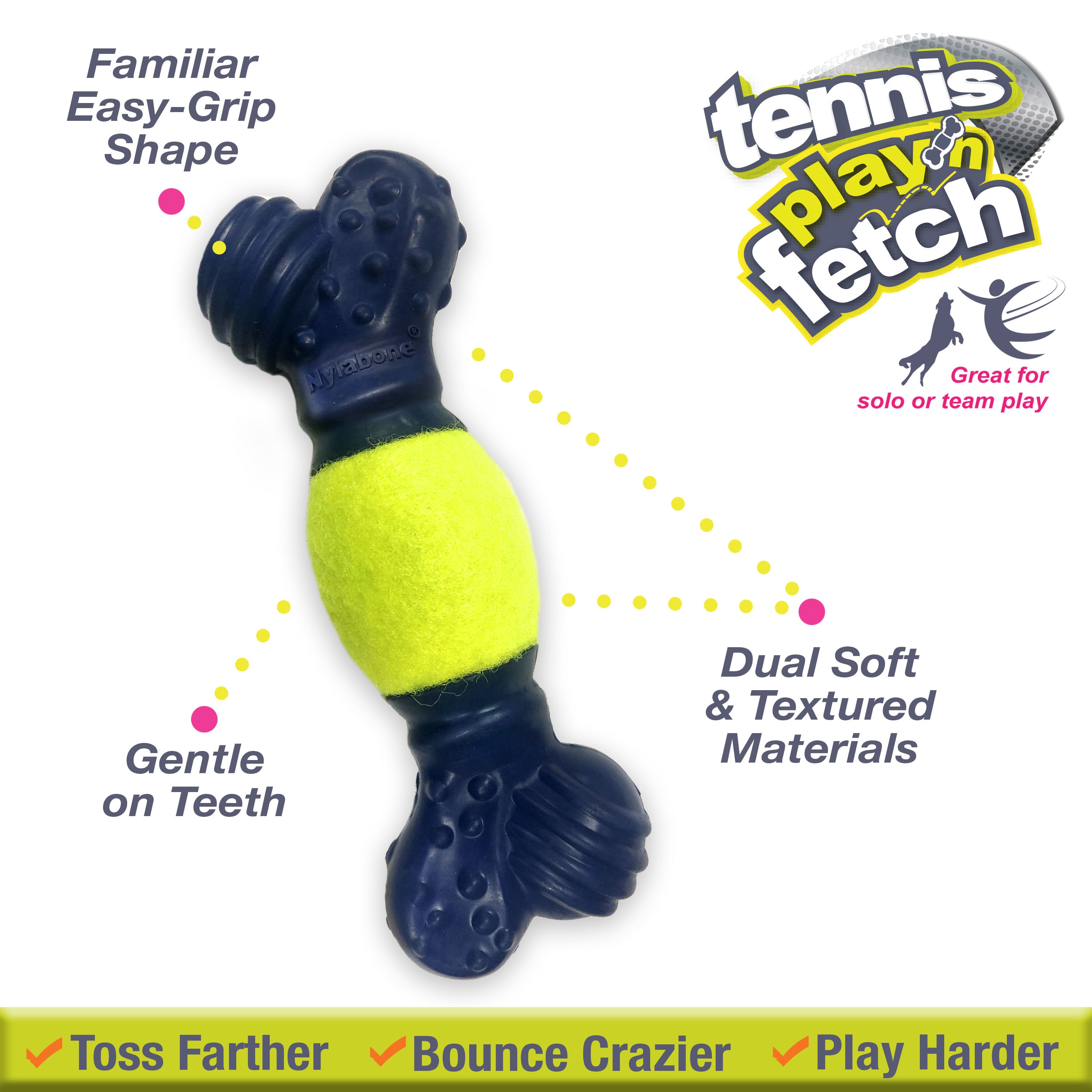 Tennis Play 'n Fetch Interactive Dog Toy K8707