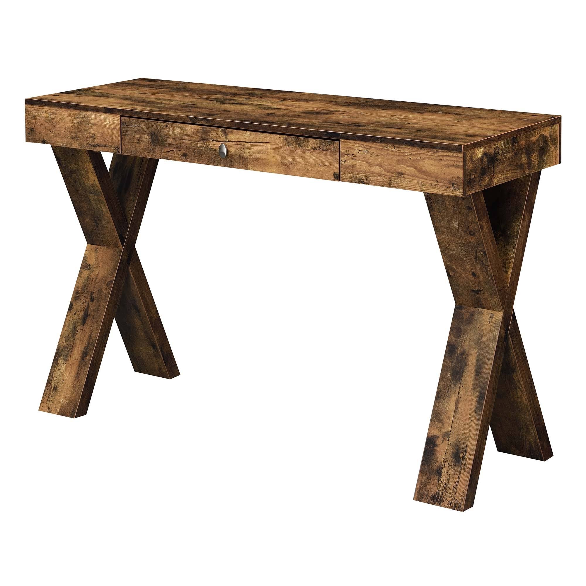 1 Drawer Desk Brown Y9874