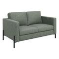 Sage Upholstered Fabric Loveseat with Track Arms S440