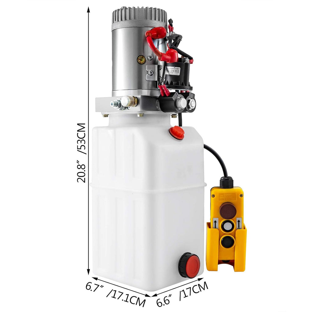 Hydraulic Power Unit 6 Quart Double Acting Double Solenoid 12V DC Pump U6903