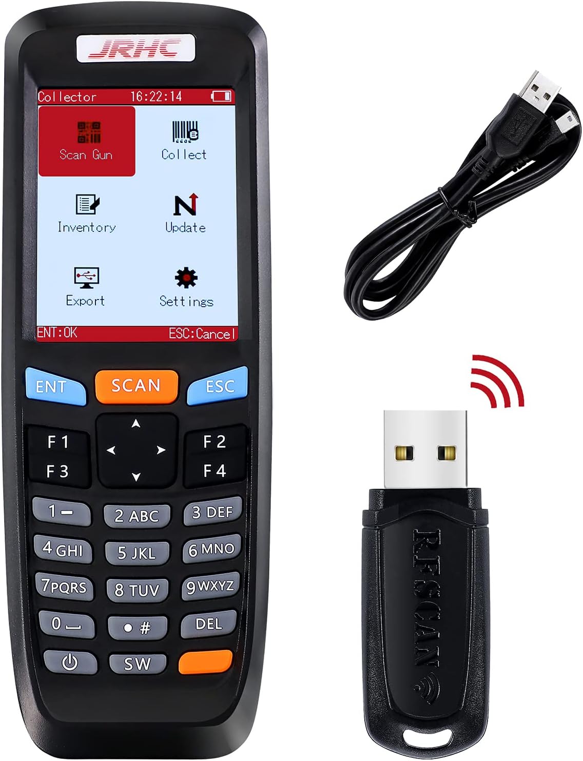 2.4G Wireless Barcode Scanner with 2.2 Inch LCD Screen, Pack of 2 U300977