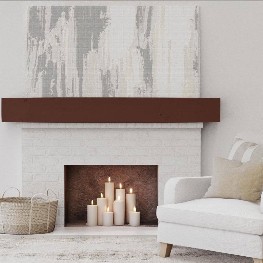 Knotty Pine Faux Wood Fireplace Mantel P4871