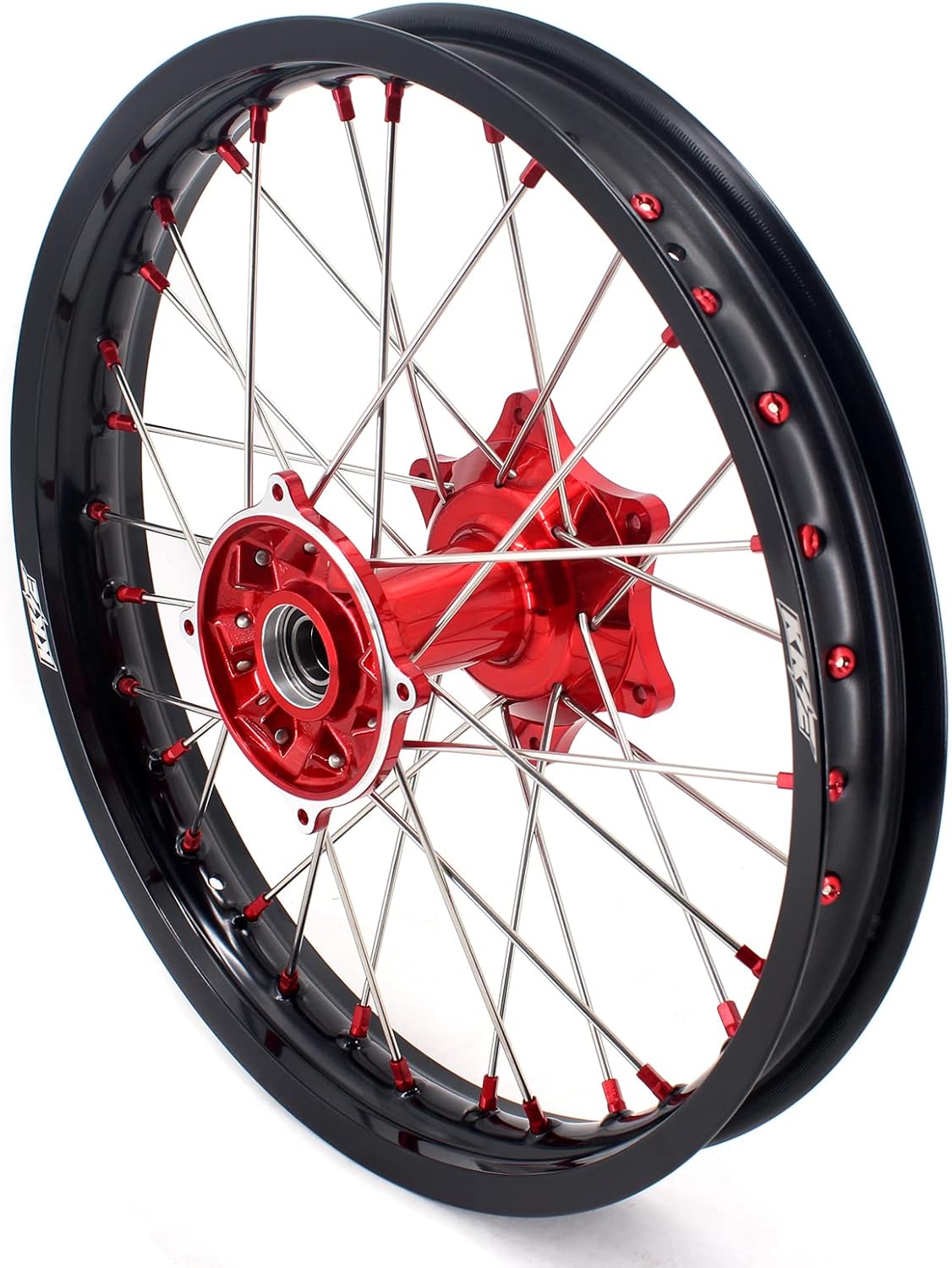 Cast Motorcycle Spoked Wheels Red Hub M678859