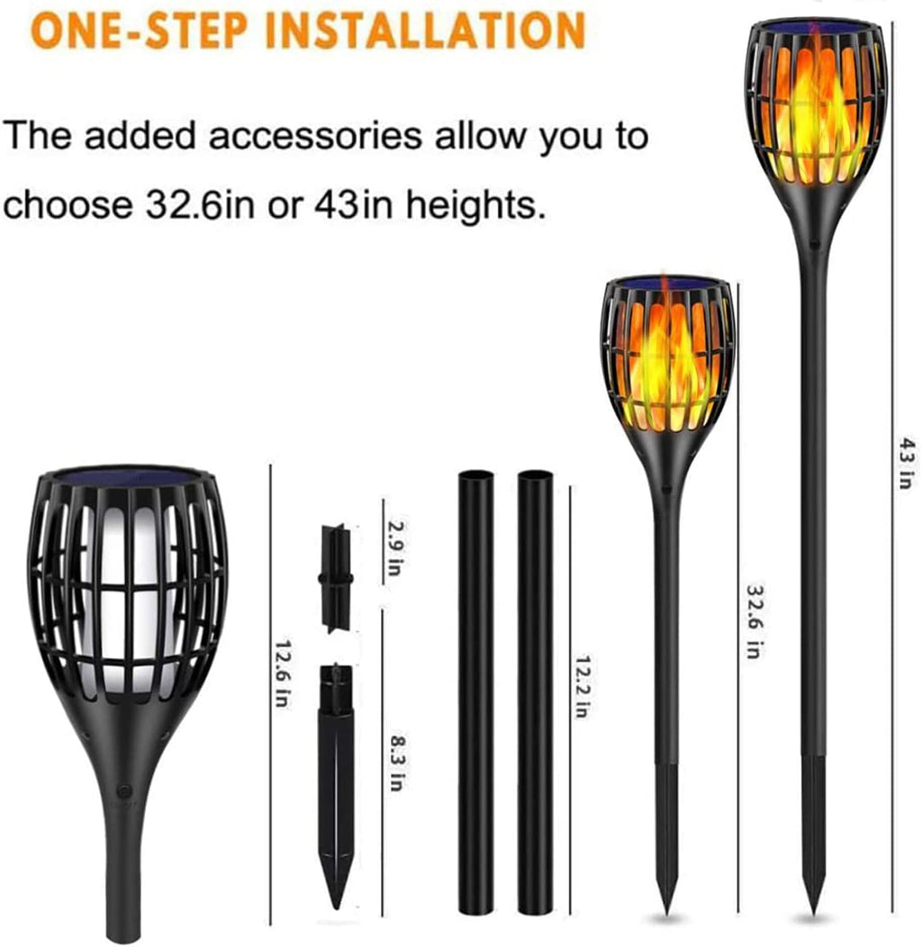 Solar Torch Lights with Flickering Flames N1491