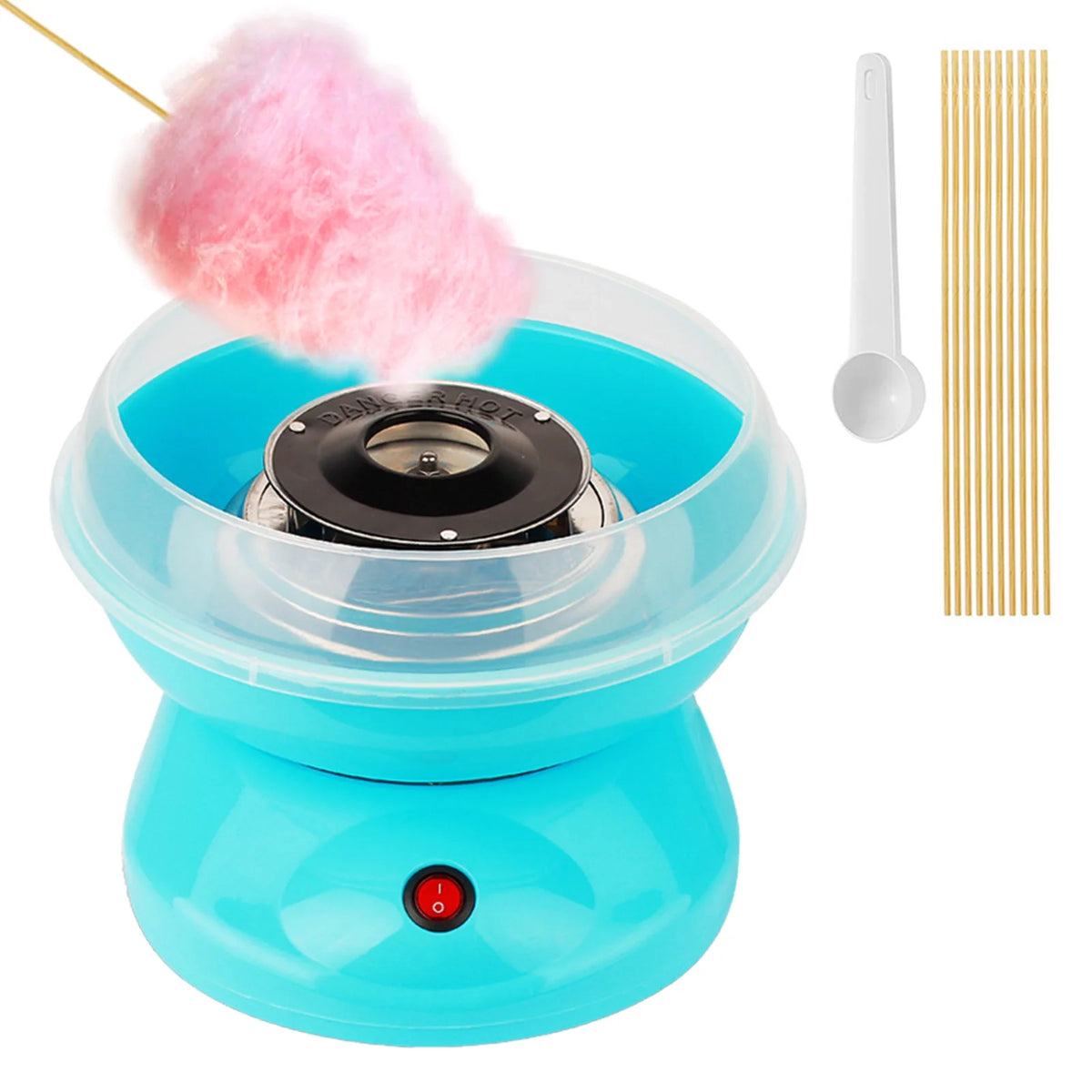 Portable Cotton Candy Machine with Bowl Sugar 10pcs V89356