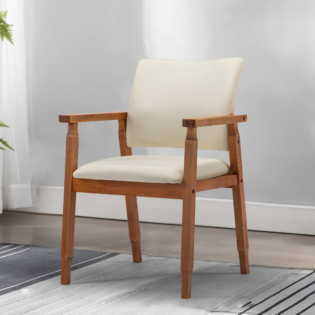 Mid Century Modern Walnut Wood Dining Chairs, Set of 2 F2077