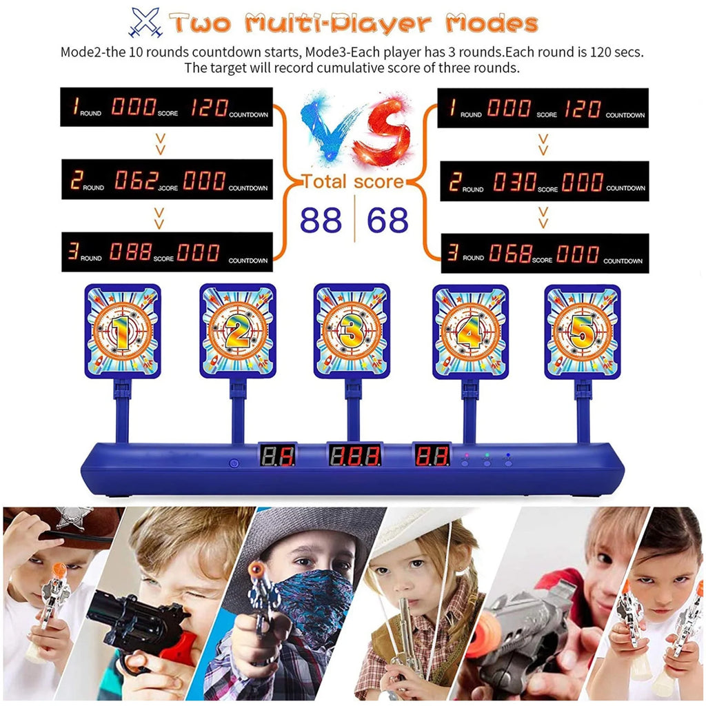 Electronic Shooting Target with 60 Foam Darts D1028