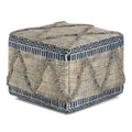 Square Pouf Blue/Natural T787211