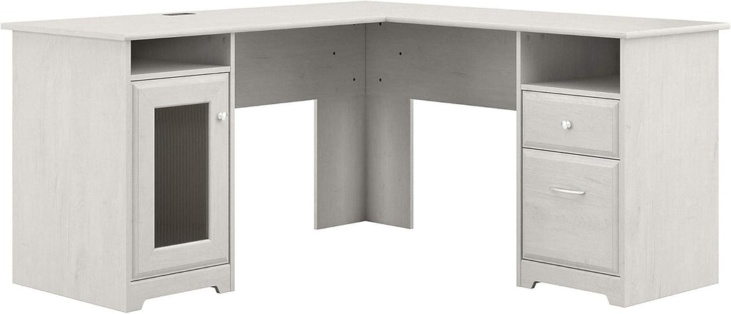Heather Gray L Shaped Computer Desk T42305
