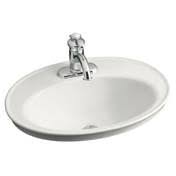 Drop-in Bathroom Sink with Widespread Faucet Holes I19006