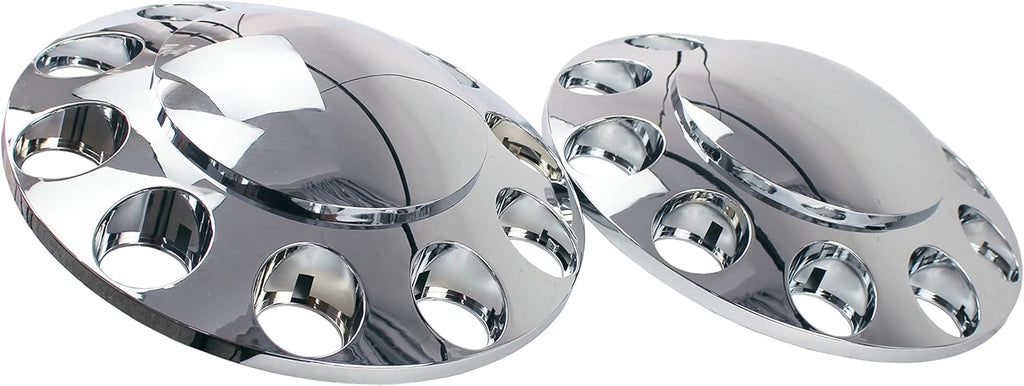 Chrome ABS 33 mm Thread-On Dome Axle Cover Combo Kit with Removable Hub Caps and Lug Nut Covers G875388