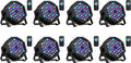 36 LED RGB Stage Lights with Remote 8 Pack Q61663