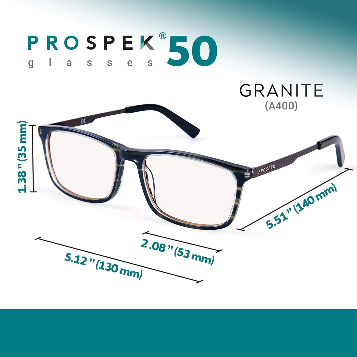 Blue Light Blocking Computer Glasses, Granite, Anti Glare Clear Lens P806076