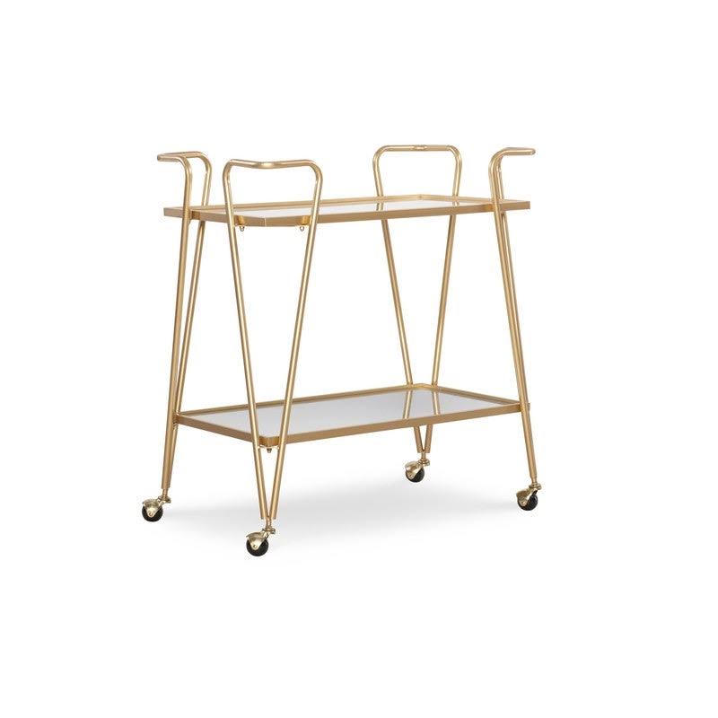 Silver Mid-Century Bar Cart S3972