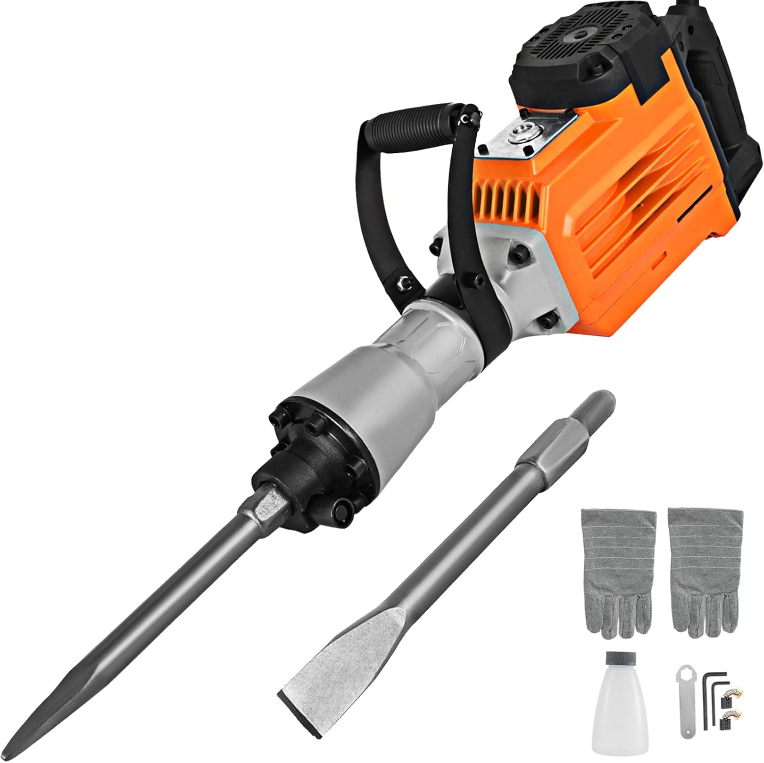 3600W Electric Demolition Jack Hammer with Bull Point Flat Chisel D623765