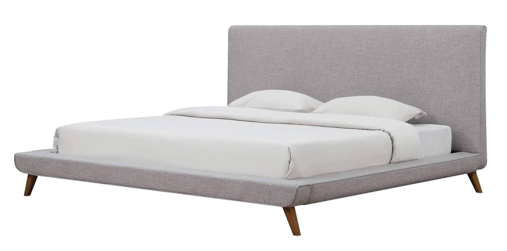 Grey Linen Full Bed U9318