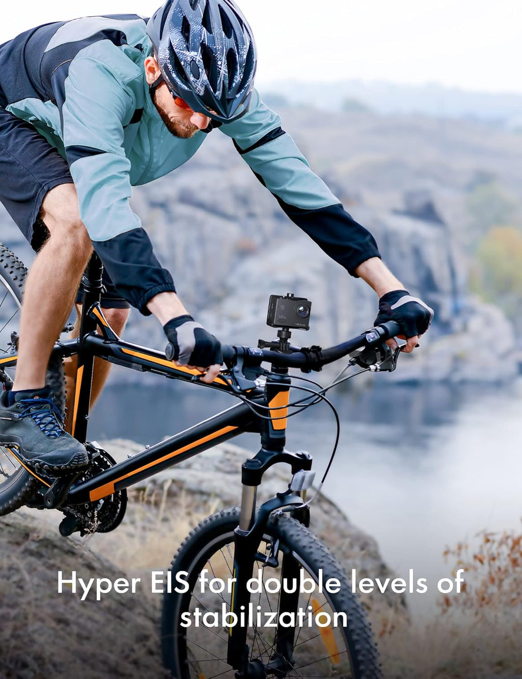 4K 30FPS 20MP Waterproof Action Camera with Remote Control, 2x1050mAh Batteries and Mount Accessories Kit A510526