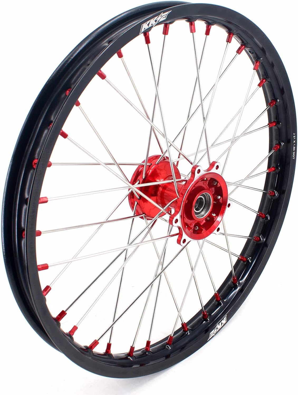Cast Motorcycle Spoked Wheels Red Hub M678859
