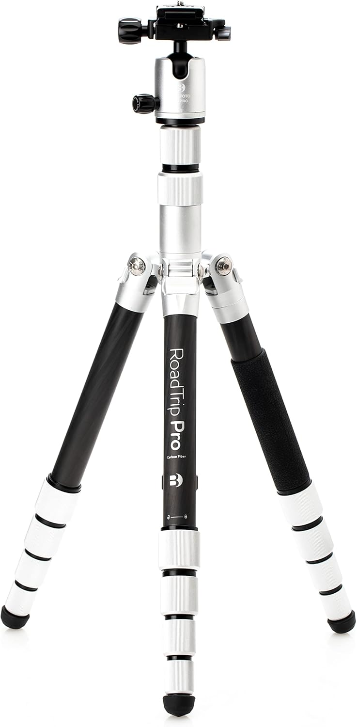 Silver 1 Series Carbon Fiber Travel Tripod with Ballhead and Monopod P787