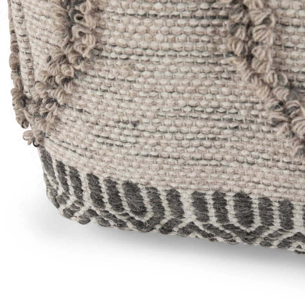 Square Pouf Blue/Natural T787211