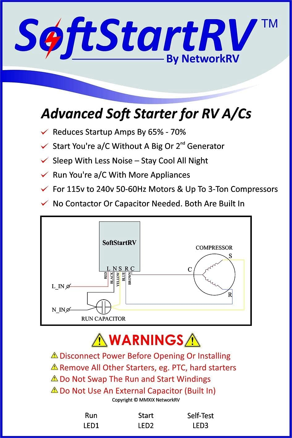 SoftStartRV Air Conditioning Soft Start Kit P95458