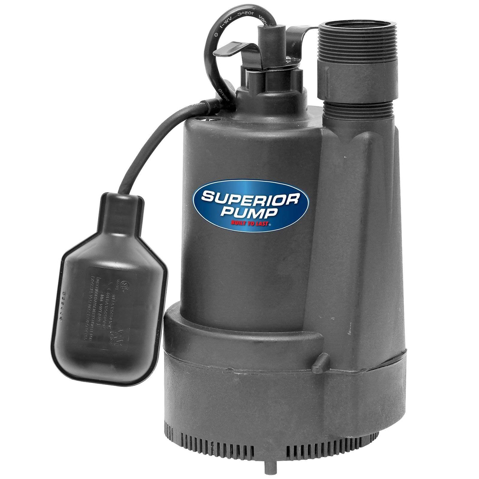 1/3 HP Thermoplastic Automatic Sump Pump W42957