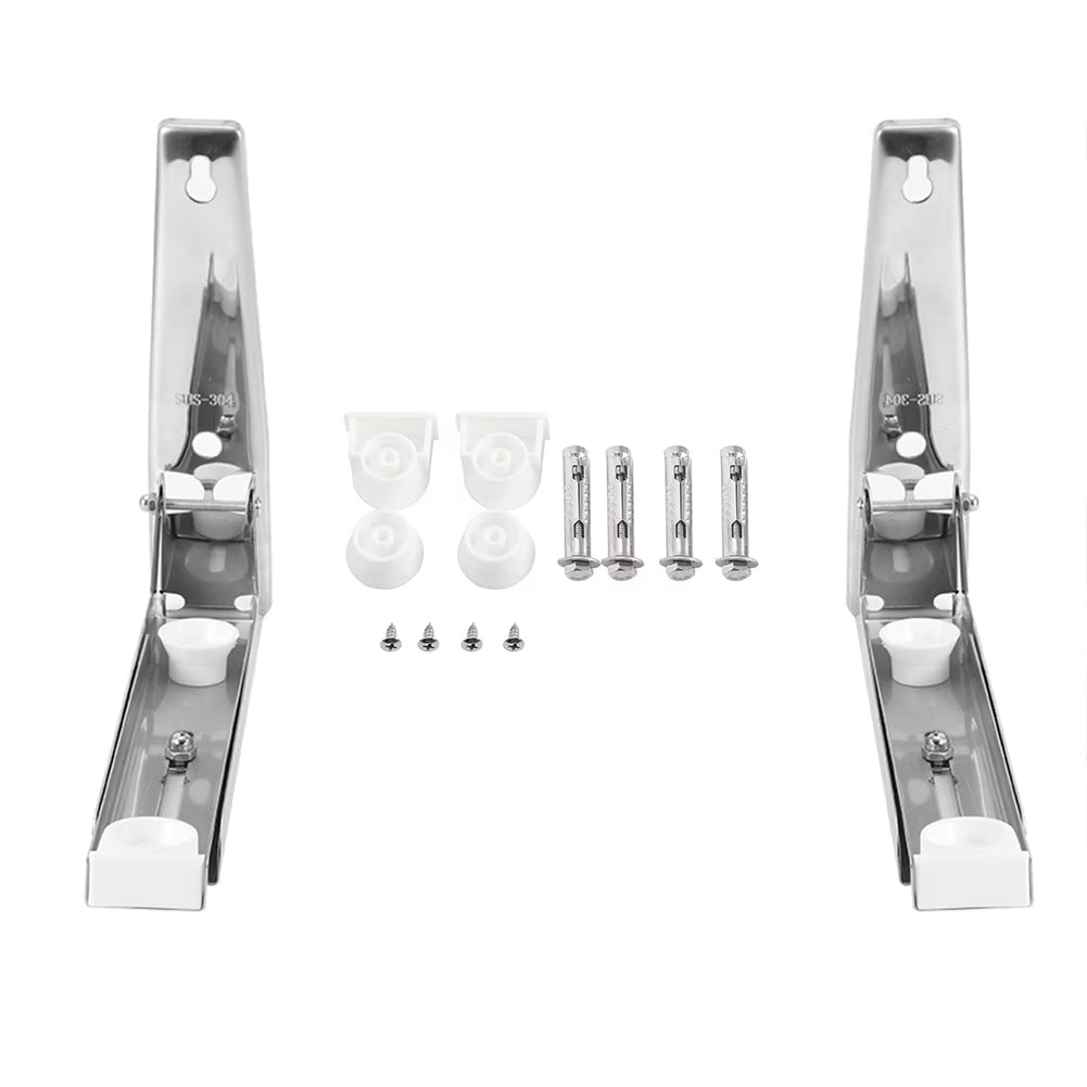 Adjustable 304 Stainless Steel Folding Wall-Mounted Microwave Oven Holder Bracket Shelf X828