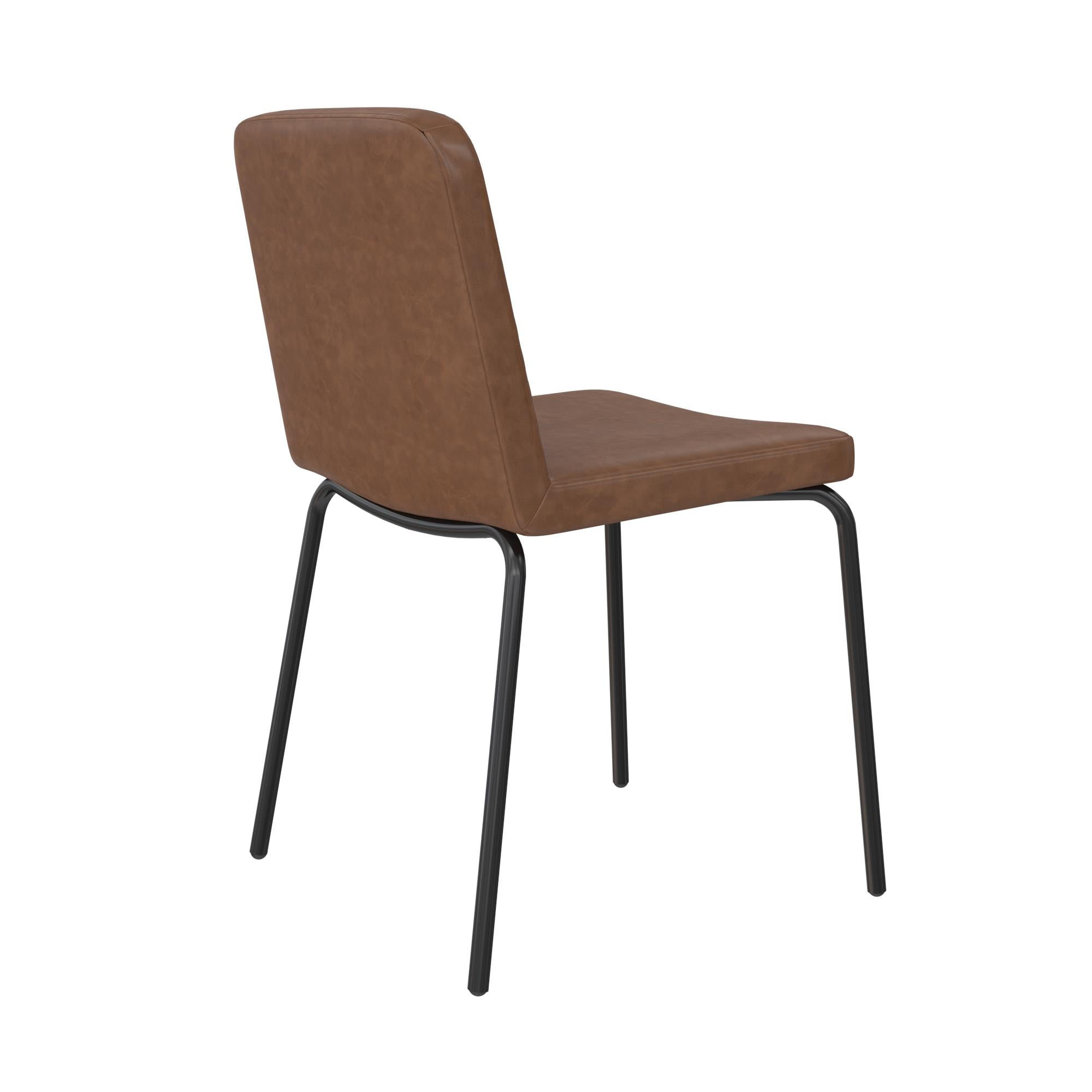 Camel Faux Leather Dining Chair, Set of 2 R82003