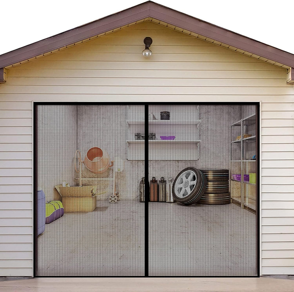 Black Fiberglass Mesh Garage Door Screen L40565
