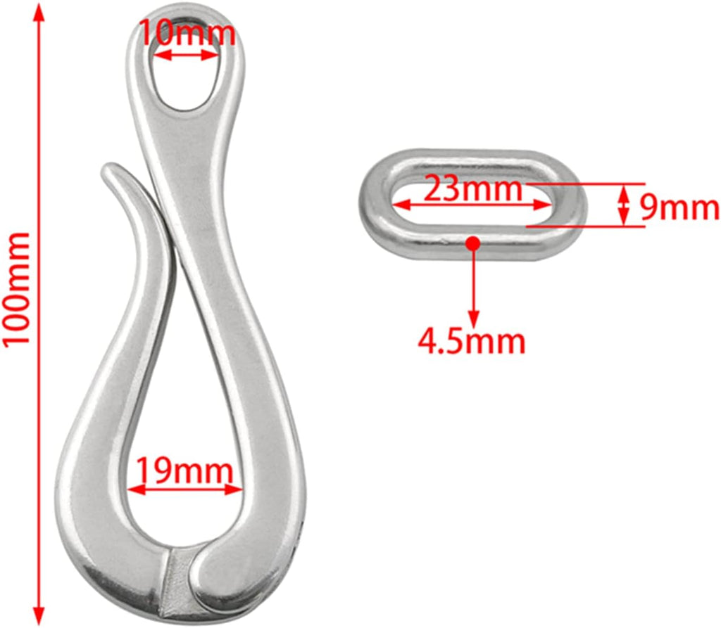 Stainless Steel 316 Pelican Hooks & Eye with Quick Release Link A986997