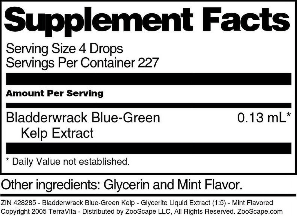 Mint Flavored Glycerite Liquid Extract, 1 fl oz, 2-Pack A7198