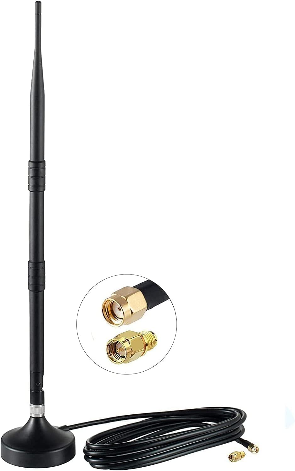 2 Pack 8dBi Indoor 915MHz Magnet Base LoRa Gateway Antenna with 3M Cable M85123