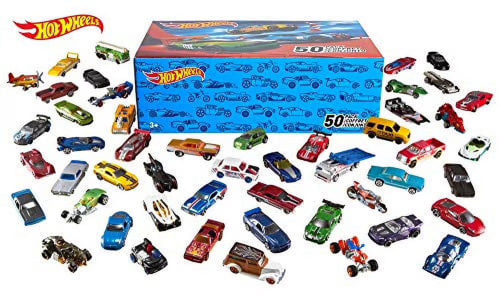 50 Pieces Hot Wheels Car Vehicle Playset M67291