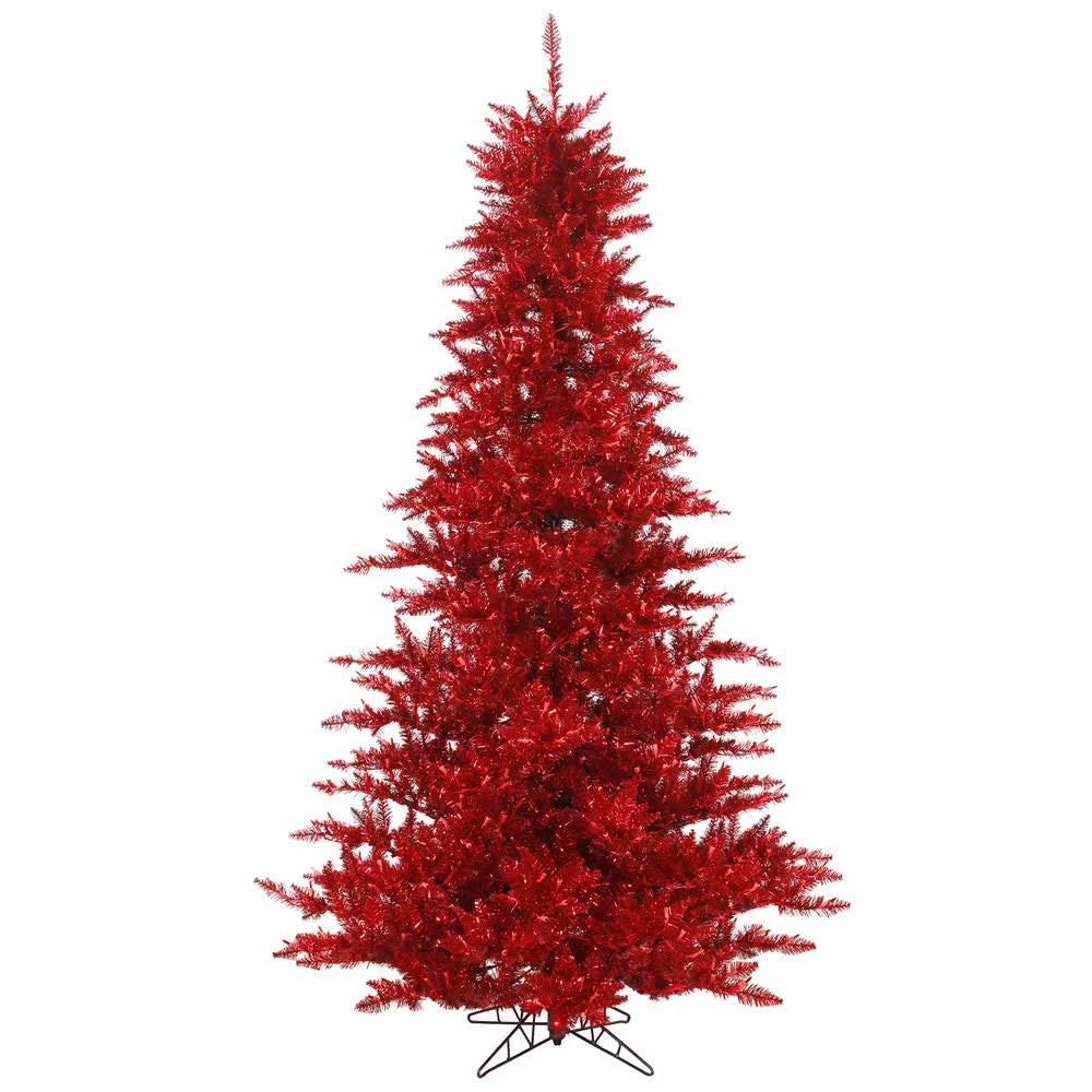 6.5 ft Tinsel Red Fir Tree Y3314