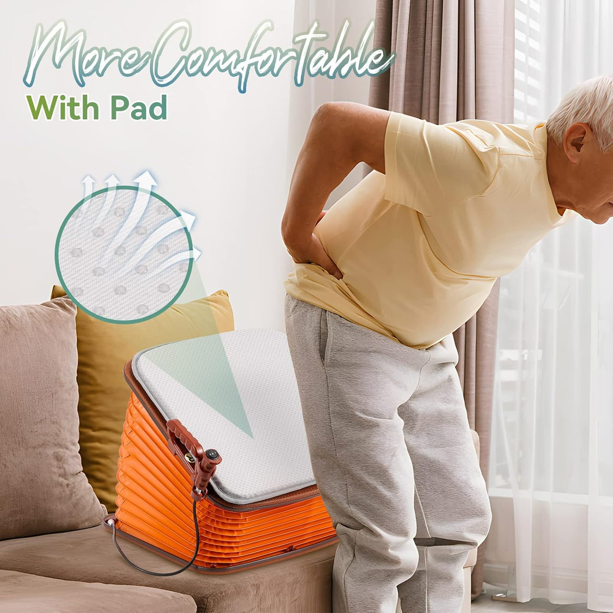 Portable seat lift with Button Control P599080