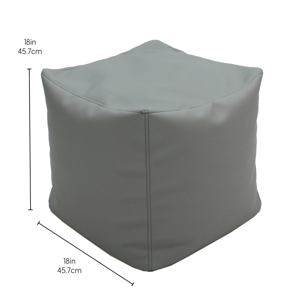 Raspberry Square Bean Bag Pouf V816677