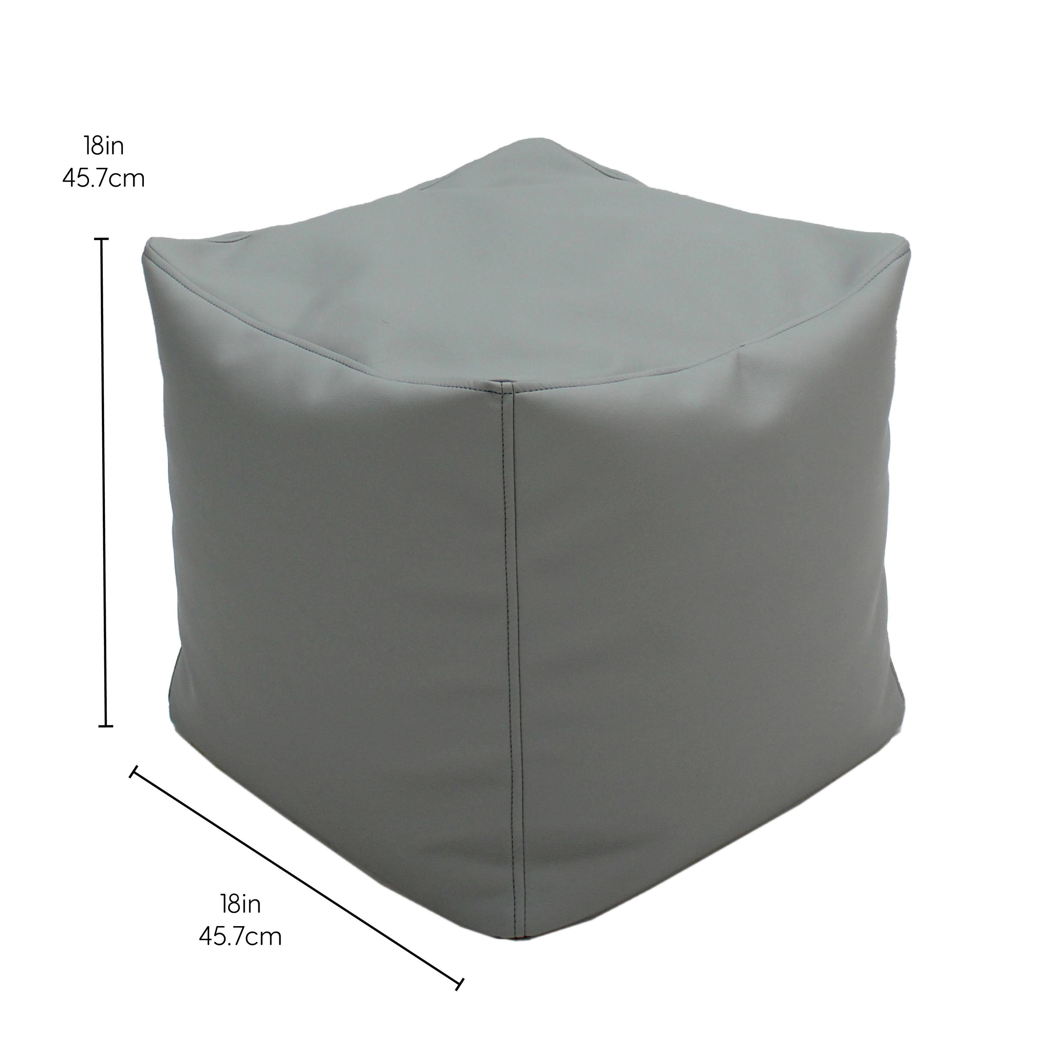 Raspberry Square Bean Bag Pouf V816677