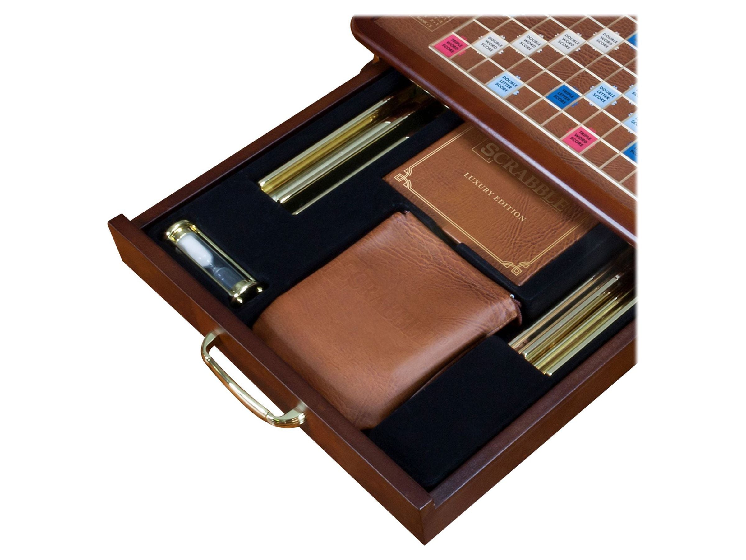 Scrabble Luxury Edition with Rotating Wooden Game Board C876