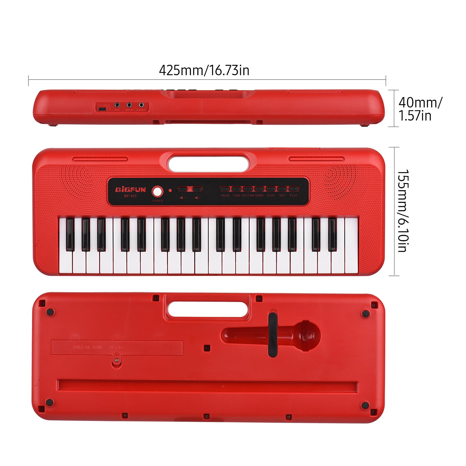 37 Key Children Electronic Piano with Mini Microphone E678353