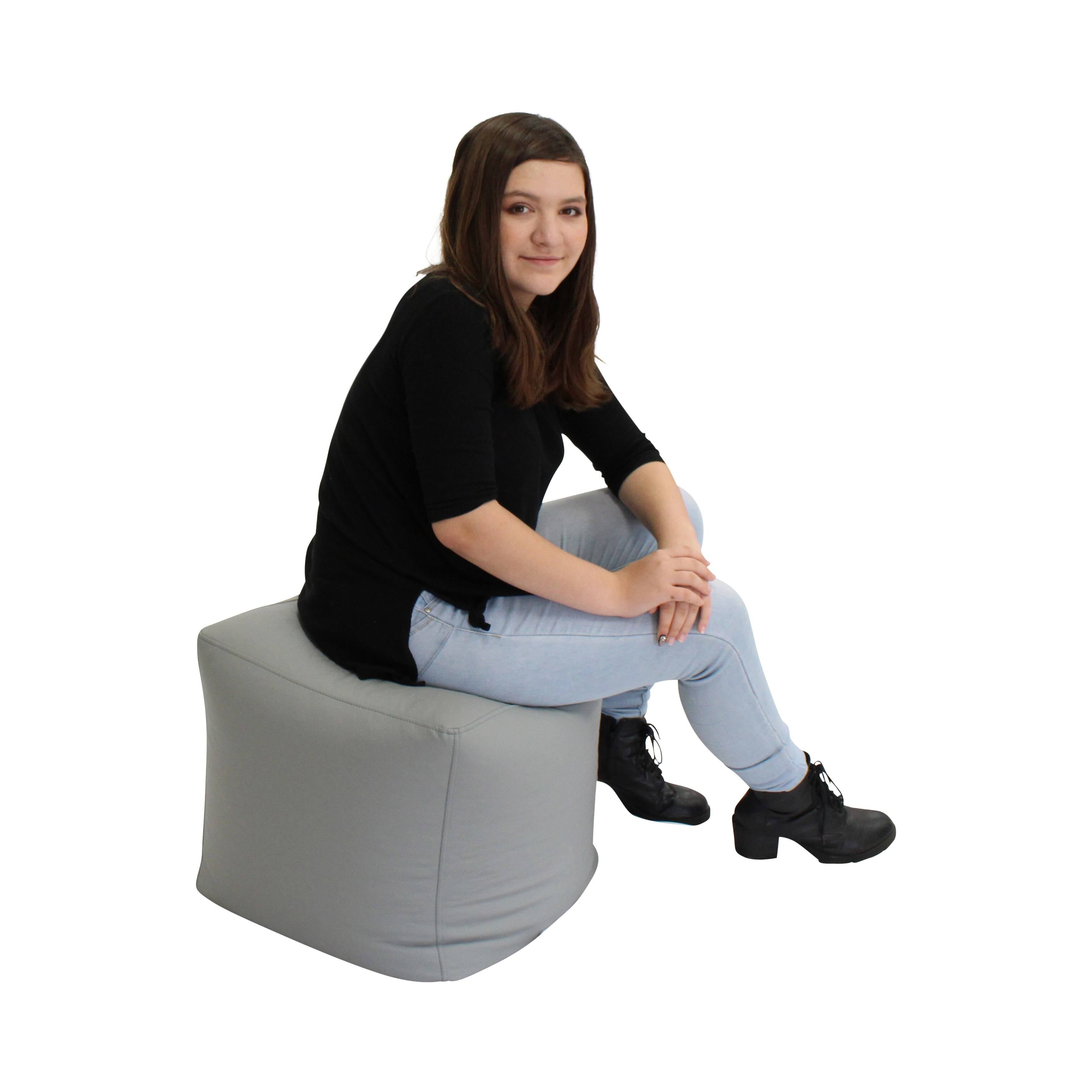 Raspberry Square Bean Bag Pouf V816677