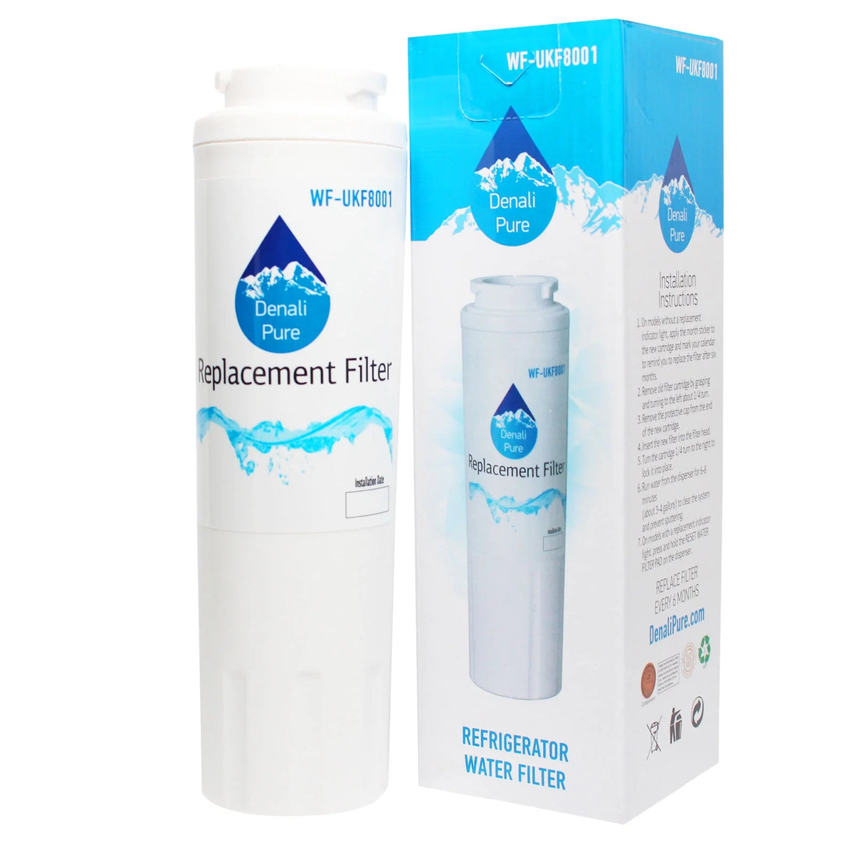 6-Pack Refrigerator Water Filter Cartridge L473