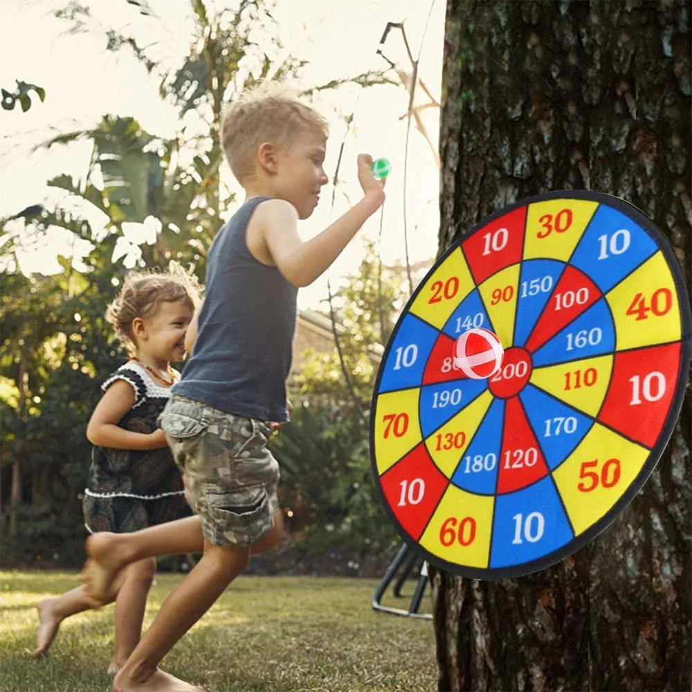 Kids Game Dart Board Set with 6 Sticky Balls and a Hook R727