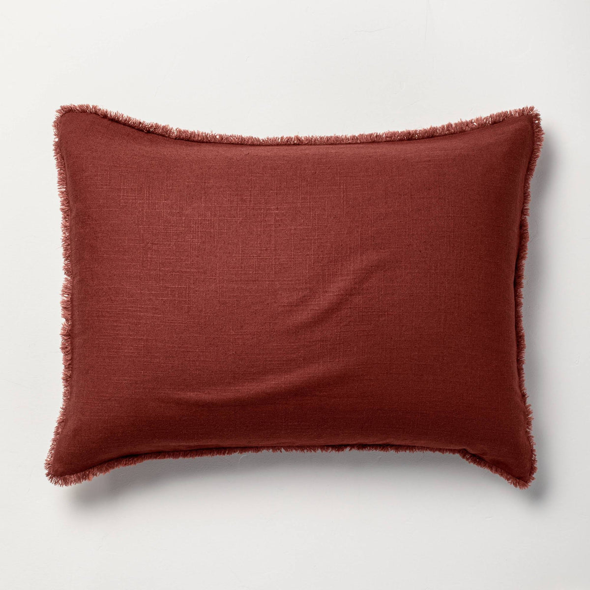 Heavyweight Linen Blend Comforter & Sham Set Dark Clay P881