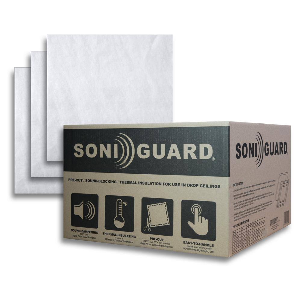 24 in. x 24 in. Drop Ceiling Acoustic Thermal Insulation (Case of 24) V2525