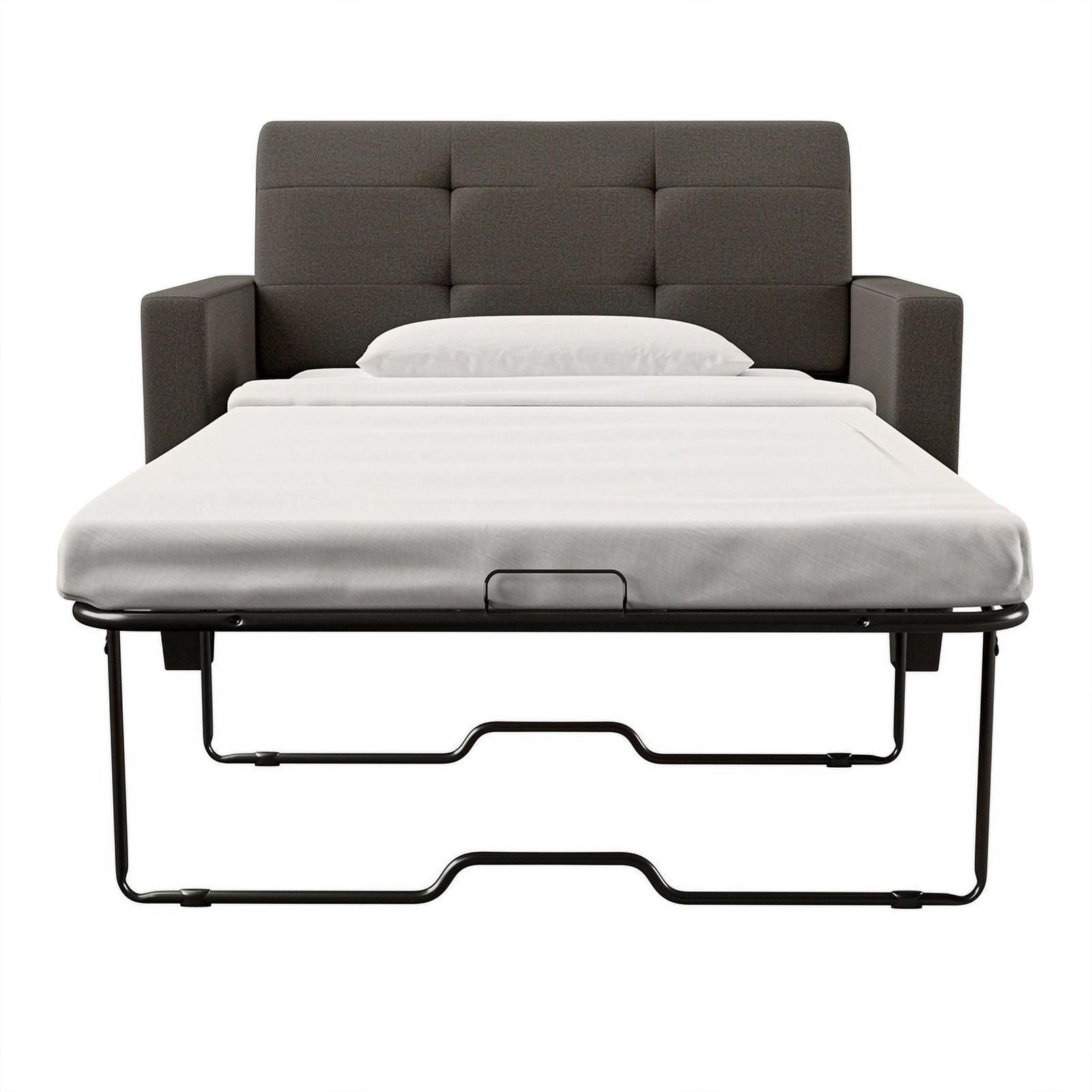 Gray Linen Loveseat Sleeper Sofa Q7661